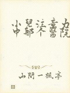 小儿注意力不集中那个医院好封面