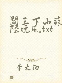 阎王下山苏文,陆晚风txt封面