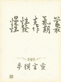 慢性支气管炎急性发作期最重要的治疗措施是