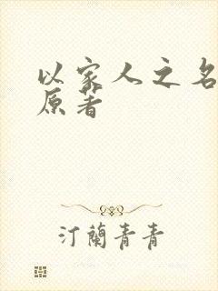以家人之名小说原著