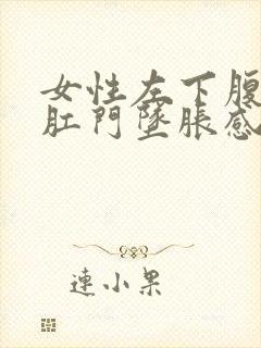 女性左下腹胀痛肛门坠胀感