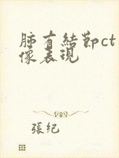 肺有结节ct影像表现