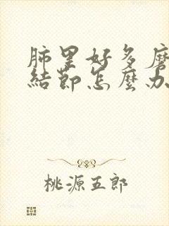 肺里好多磨玻璃结节怎么办