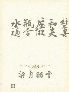 水瓶座和双子座适合做夫妻吗