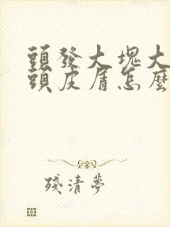 头发大块大块的头皮屑怎么办