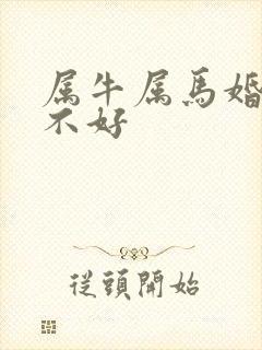 属牛属马婚配好不好