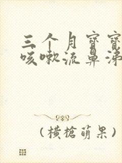 三个月宝宝有点咳嗽流鼻涕怎么办