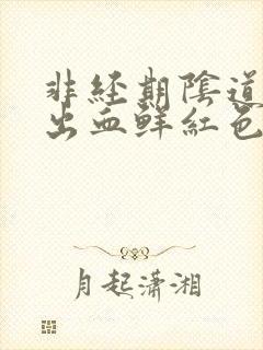 非经期阴道异常出血鲜红色封面