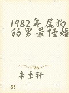 1982年属狗的男最佳婚配