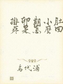 排卵期小肚子坠疼是怎么回事