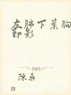 左肺下叶胸膜结节影