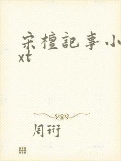 宋檀记事小说txt