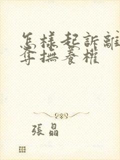 怎样起诉离婚争夺抚养权