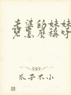 老婆的妹妹的女儿怎么称呼封面