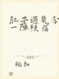 肚子过几分钟就一阵绞痛