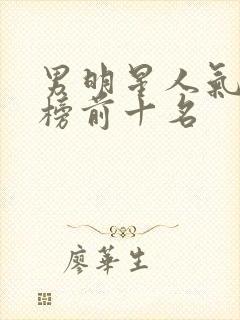 男明星人气排行榜前十名