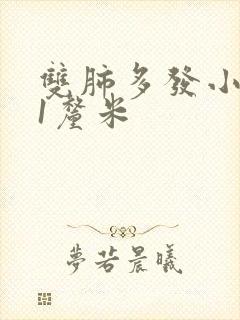 双肺多发小结节1厘米