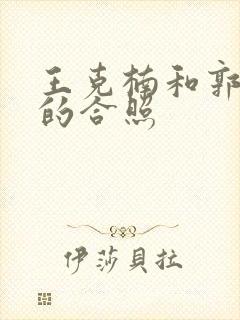 王克楠和郭晶晶的合照