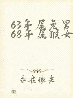 63年属兔男与68年属猴女结婚封面