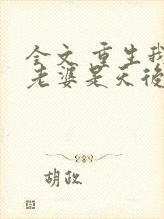 全文 重生我的老婆是天后封面