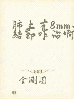 肺上有8mm小结节咋治啊封面