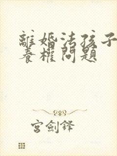 离婚法孩子的抚养权问题