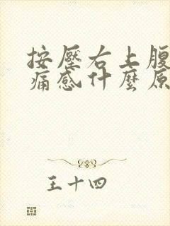 按压右上腹部有痛感什么原因