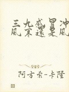 三九感冒冲剂是风寒还是风热封面