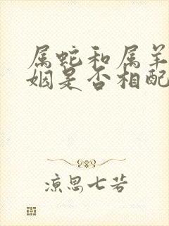 属蛇和属羊的婚姻是否相配