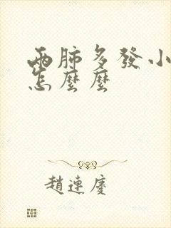 两肺多发小结节怎么么