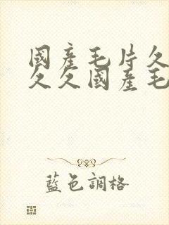 国产毛片久久久久久国产毛片不卡