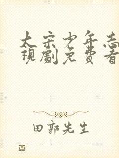 大宋少年志2电视剧免费看