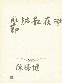 双肺散在微小结节