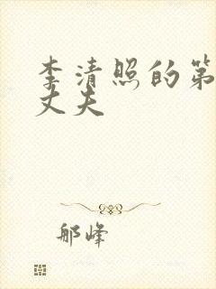 李清照的第二任丈夫