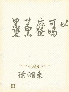 黑芝麻可以白发变黑发吗