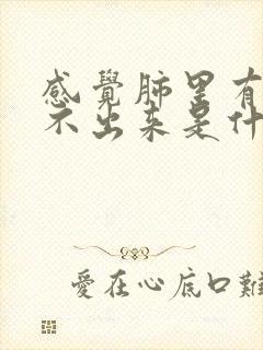 感觉肺里有痰咳不出来是什么原因