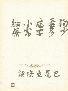 细小病毒狗狗治疗需要多少钱封面