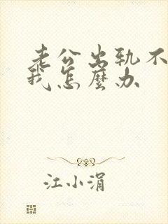 老公出轨不理我我怎么办封面