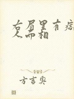 右眉里有痣的男人面相