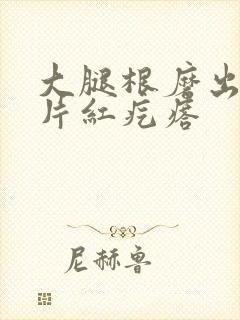 大腿根磨出来一片红疙瘩封面