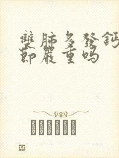 双肺多发钙化结节严重吗