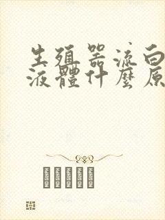 生殖器流白色的液体什么原因