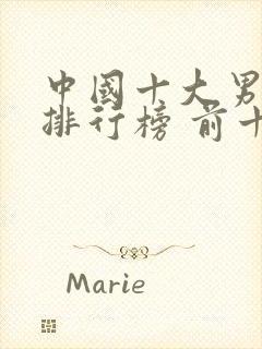 中国十大男明星排行榜 前十名封面