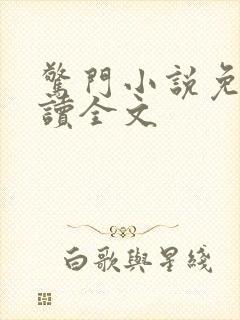 惊门小说免费阅读全文封面