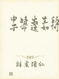 申时出生的男孩子命运如何