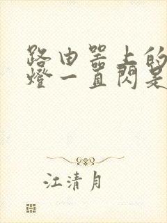 路由器上的无线灯一直闪是怎么回事