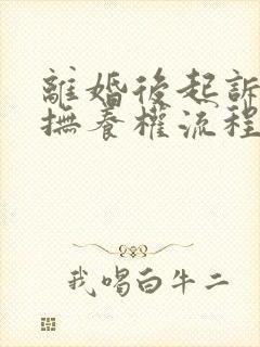 离婚后起诉孩子抚养权流程和费用