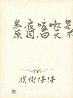 半夜咳嗽是什么原因,白天不咳