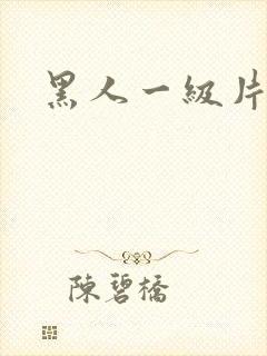黑人一级片儿封面