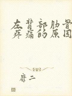 左背部肋骨下面疼痛的原因